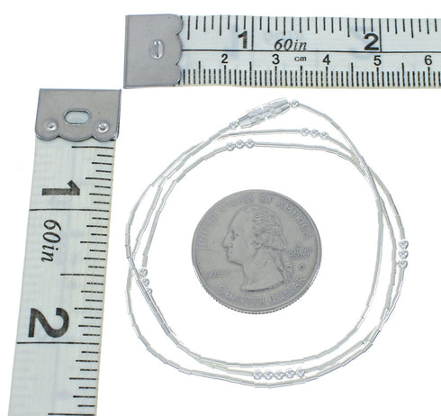 Liquid Sterling Silver Bead Necklace X10722